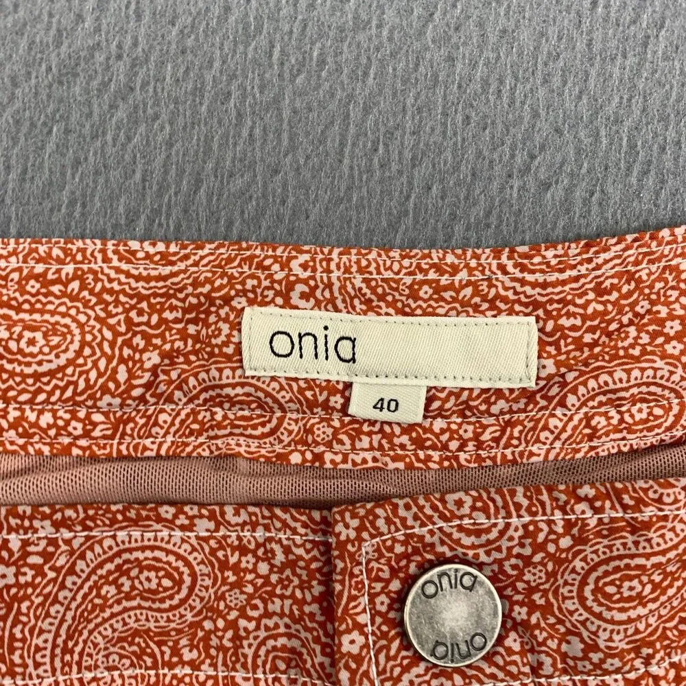 Onia Mens The Calder Board Shorts Swim Trunks Mens Size 40 Paisley Print Lined